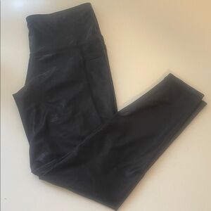 Old Navy Black Shine High-Rise Leggings